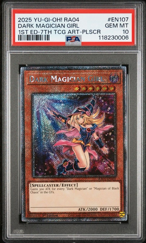 Dark Magician Girl 7th Art Platinum Secret Rare PSA 10 RA04-EN107