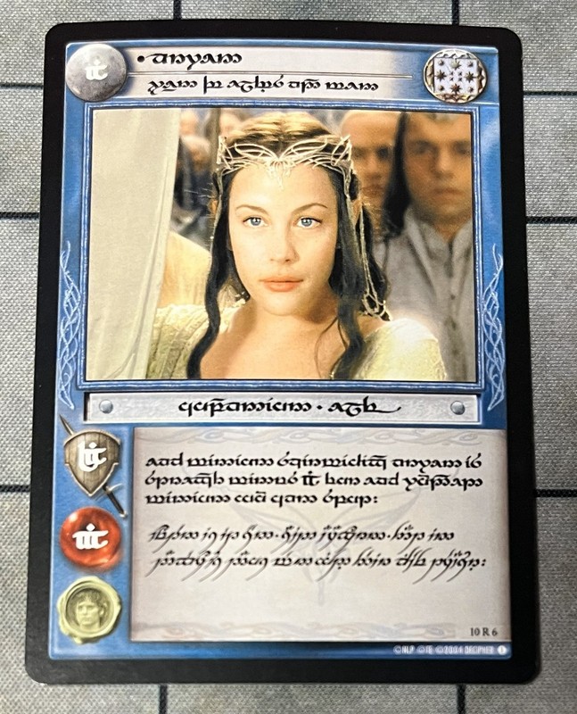 ARWEN QUEEN OF ELVES AND MEN 10R6 Tengwar Elven Decipher Lord of the Rings