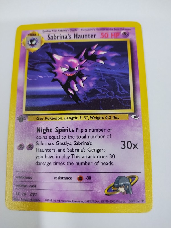MINT 1st Edition Pokémon Sabrina’s Haunter 58/132 Gym Challenge 2000 Wizards