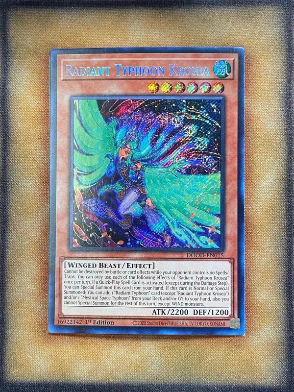 Yugioh Radiant Typhoon Krosea DOOD-EN015 Secret Rare 1st Ed NM