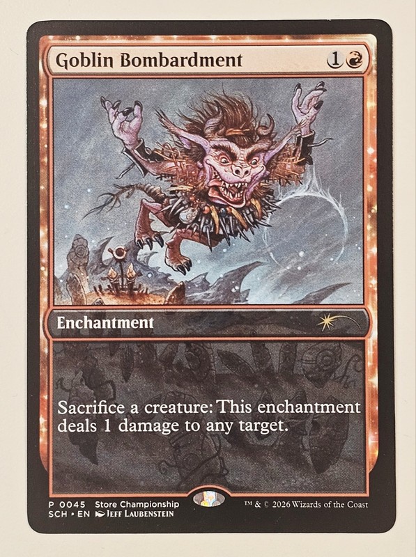 Goblin Bombardment (P 0045) Lorwyn Eclipsed – PROMO STORE CHAMPIONSHIP MTG