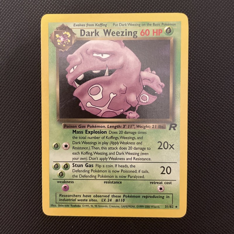 Pokémon TCG Dark Wheezing Non Holo 31/82 Unlimited NM