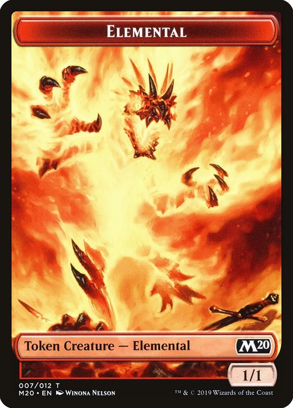 Elemental Token (007) Core Set 2020 M20 MTG Magic