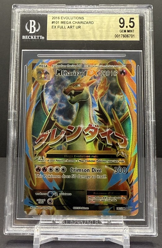 Pokemon Mega Charizard EX Full Art 101/108 XY Evolutions BGS 9.5