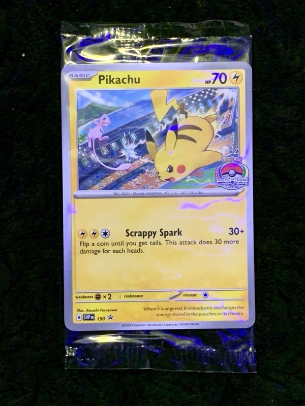 Pikachu 190 Sv: Scarlet & Violet Promo Card Regular Sealed New 2024