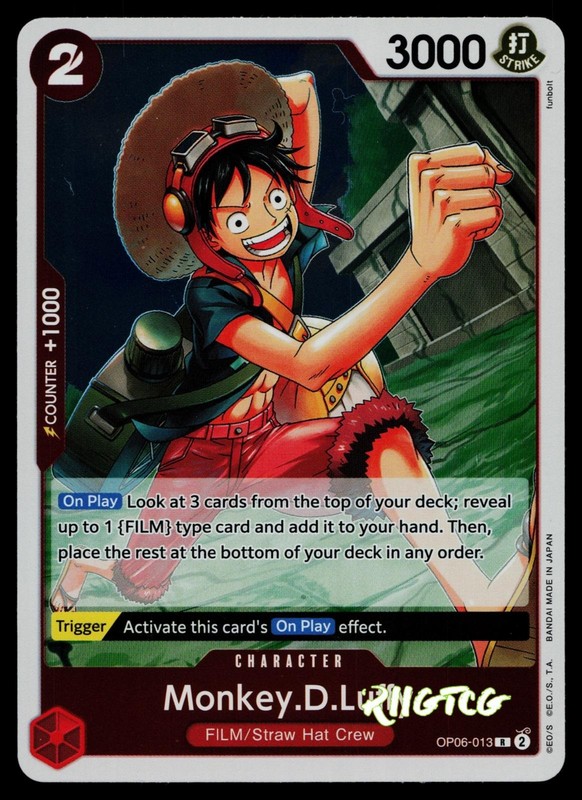 Monkey.D.Luffy OP06-013 Wings of the Captain One Piece NM