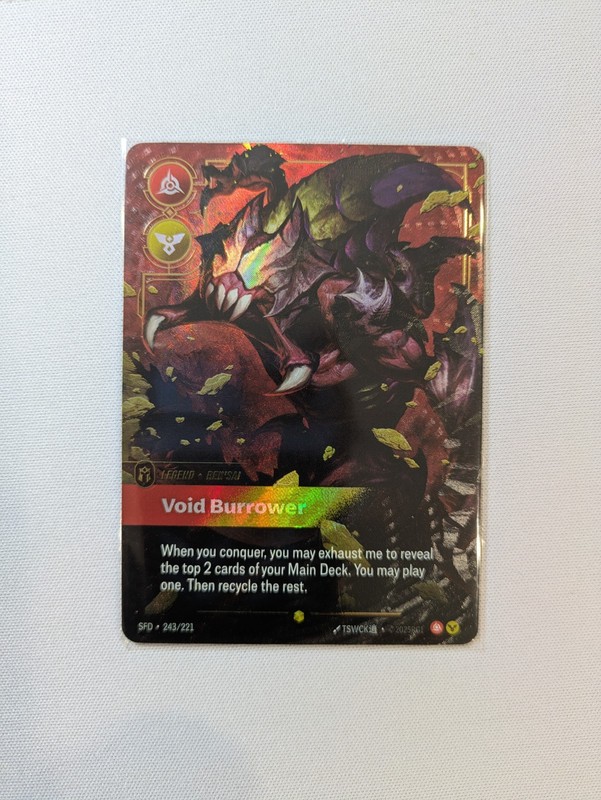 Riftbound Spiritforged Legend Void Burrower Rek’Sai Overnumbered 243/221 English
