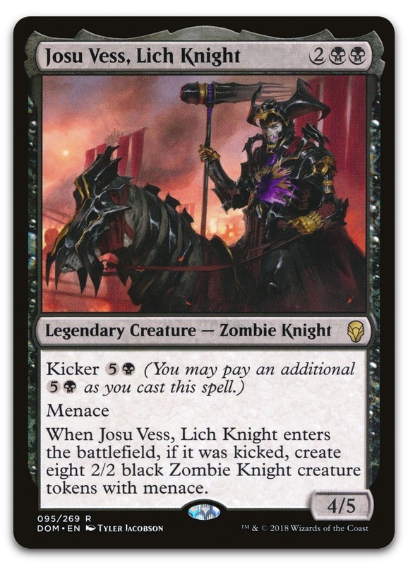 Josu Vess, Lich Knight #95 (NM) Dominaria DOM Magic MTG