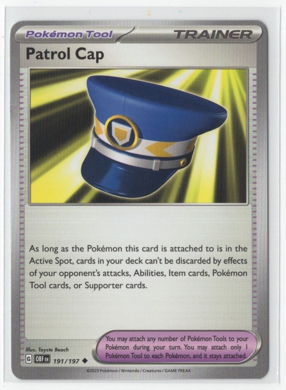 Pokemon Obsidian Flames 191/197 Patrol Cap