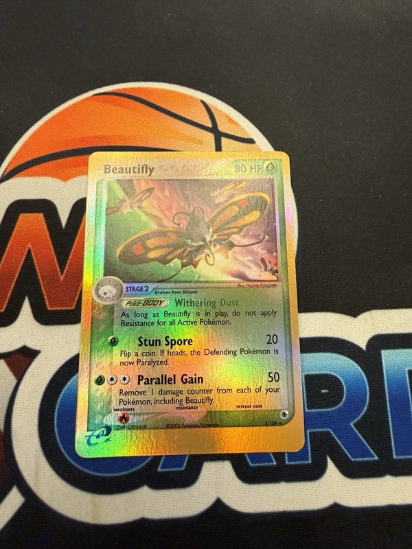 Beautifly 2/109 EX Ruby & Sapphire Set Reverse Holo Pokemon Card 2003
