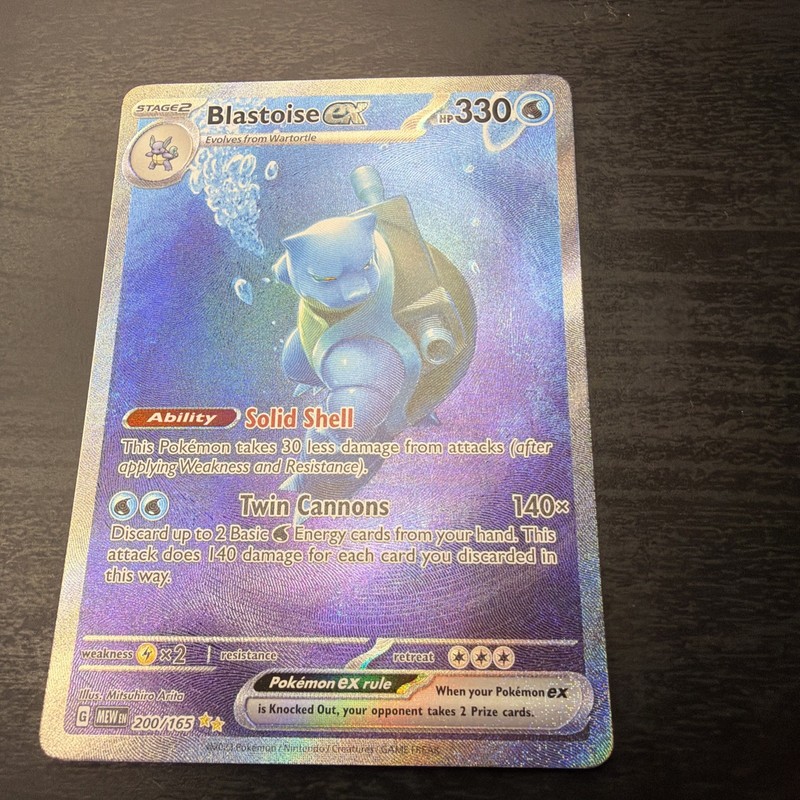 Pokémon Scarlet & Violet 151 TCG Blastoise EX 200/165 SIR Special Illustration