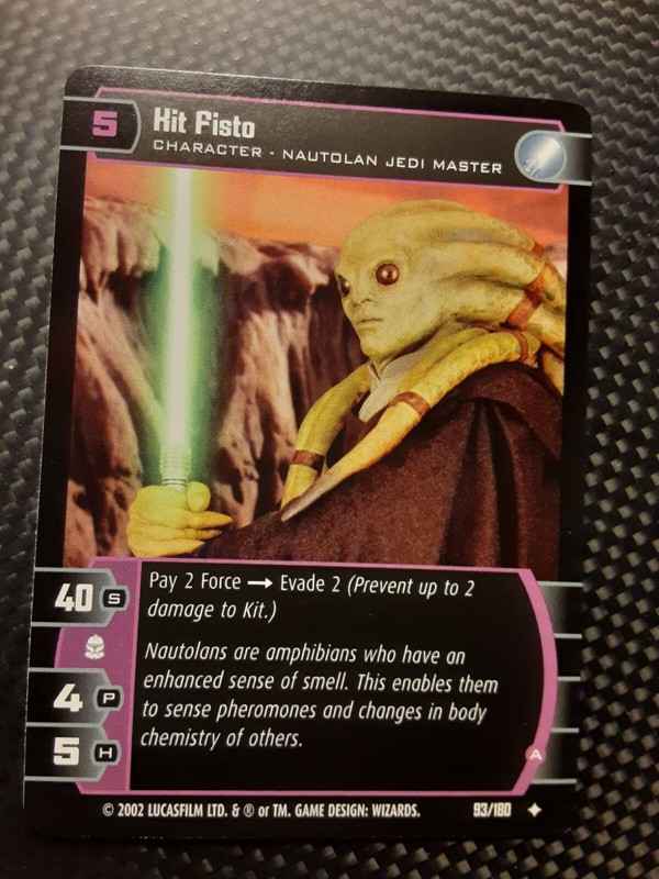 WOTC Star Wars TCG UNPLAYED Attack Clones MINT # 93/180 (A) KIT FISTO
