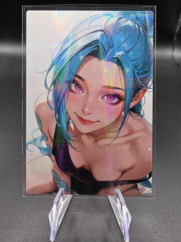 Jinx League Of Legends Holographic Anime Collectible Trading Card