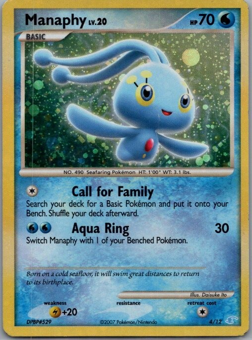 Manaphy Common DP Trainer Kit: Manaphy & Lucario 4/12 NM