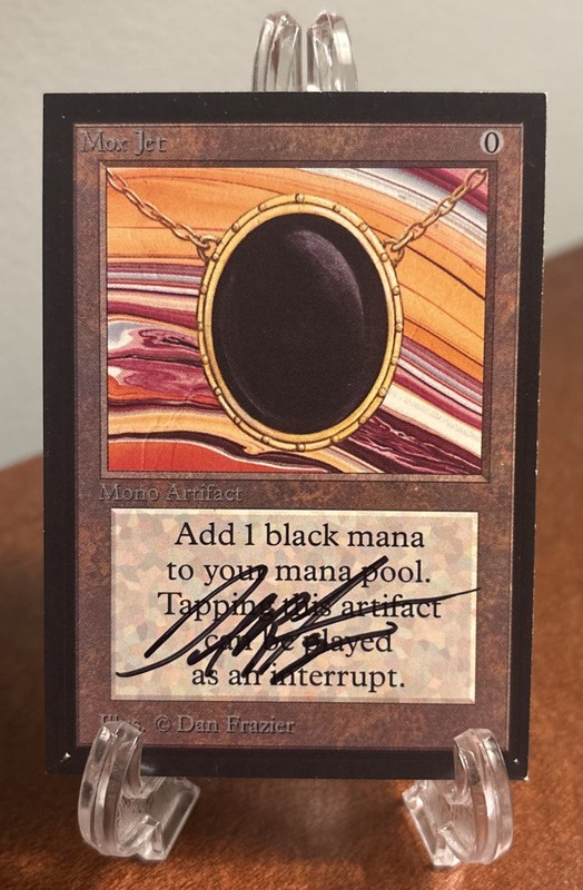 MTG Mox Jet Beta Signed Painted Dan Frazier Artist Proof Magic Power 9 AP