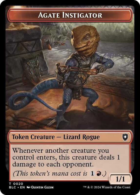 Agate Instigator // Rabbit Double-Sided Token MTG BLC 20//3 Token NM