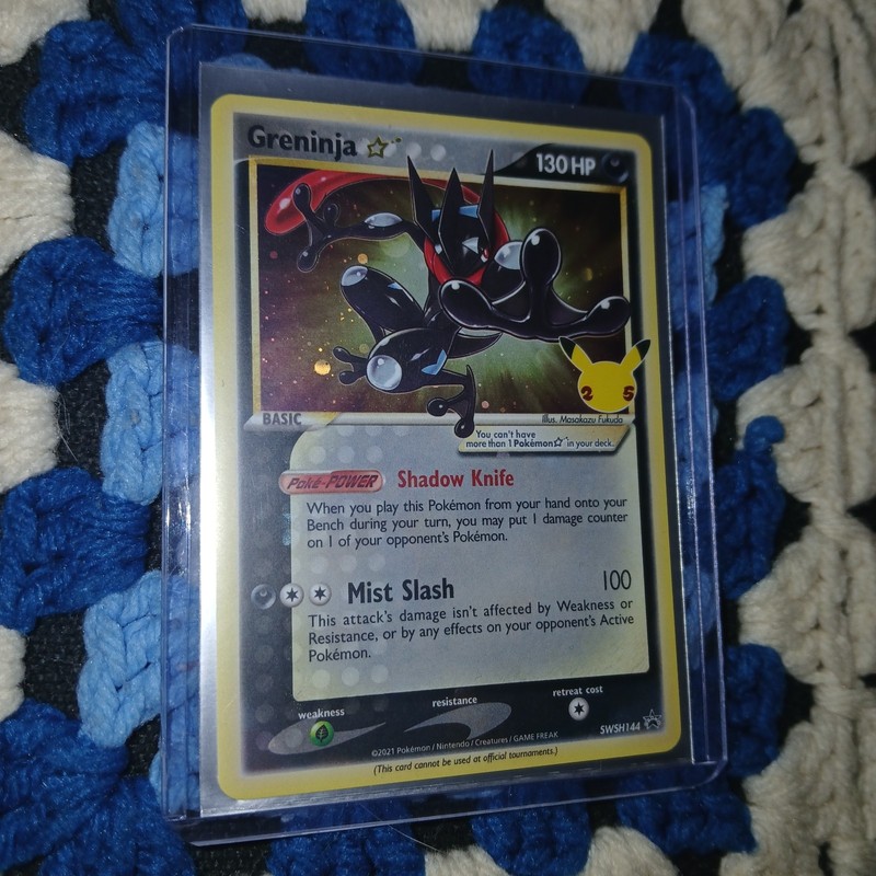 *Pokemon Greninja Gold Star Celebrations 25th Anniversary Promo SWSH144 Holo NM*