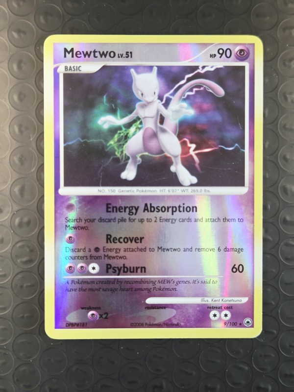 Mewtwo 9/100 D&P Majestic Dawn Reverse Holo Rare Pokemon 2008 LP