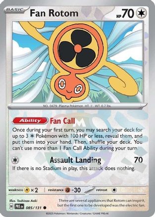 Fan Rotom (Master Ball Pattern) 085/131 Holo Prismatic Evolutions Pokemon NM
