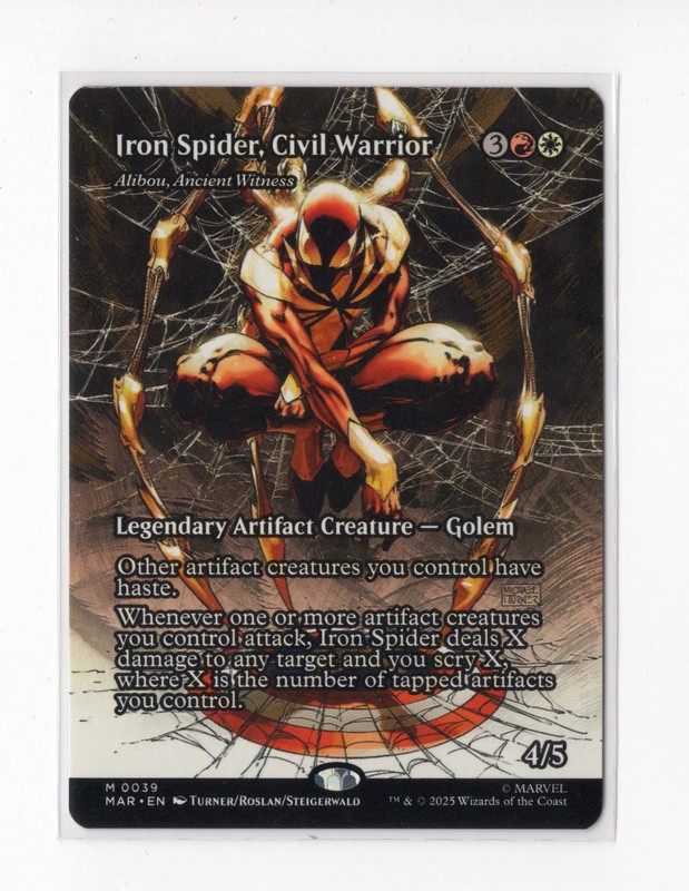 2025 MTG Spider Man Iron Spider Civil Warrior Borderless 0039 NM