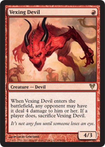 Vexing Devil – Foil Magic mtg Heavy Play, English Avacyn Restored x1