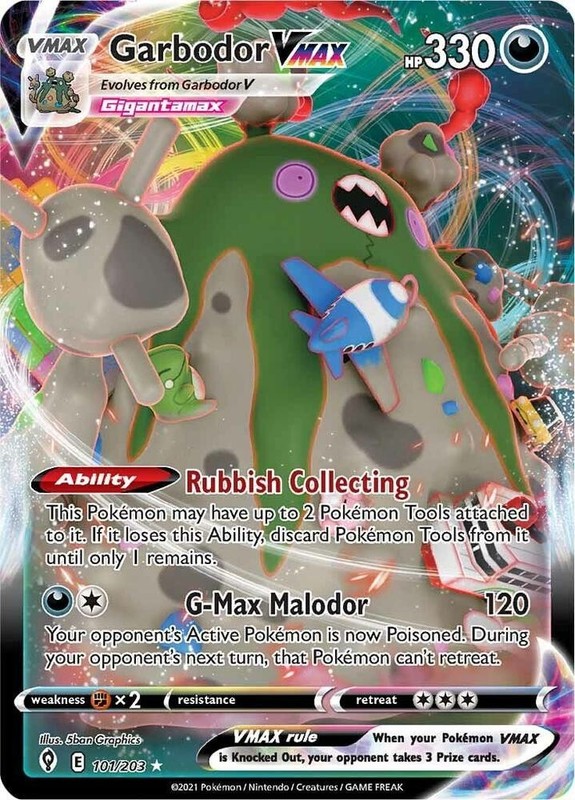 Pokemon Evolving Skies Full Art Garbodor VMAX 101/203 – Near Mint (NM)