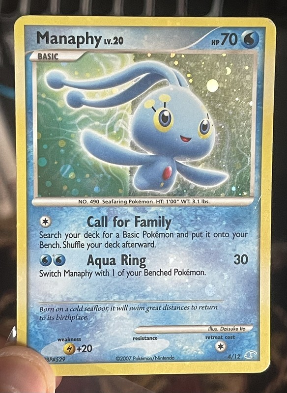 Manaphy 4/12 Trainer Kit Lucario Double Error Holo Bleed Half Opaque MP Mod Play