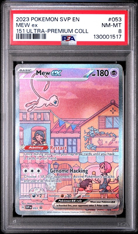 2023 POKEMON SVP EN-SV BLACK STAR PROMO #053 MEW EX PSA 8
