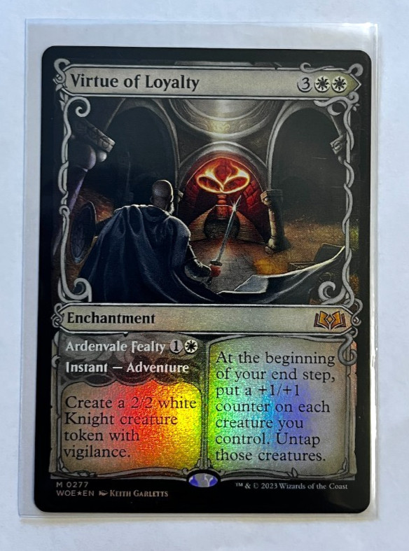 MTG – Wilds of Elraine – Virtue of Loyalty Showcase Foil – Mythic 0277