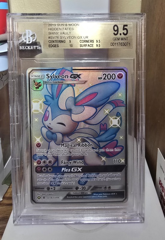 Pokémon Sylveon GX SV76/SV94 Hidden Fates Shiny Secret Rare Holo BGS 9.5