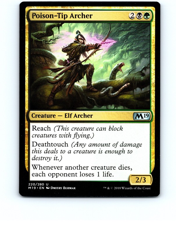 Poison-Tip Archer Green #90 Uncommon Commander: Kaldheim MTG NP NM/NM+