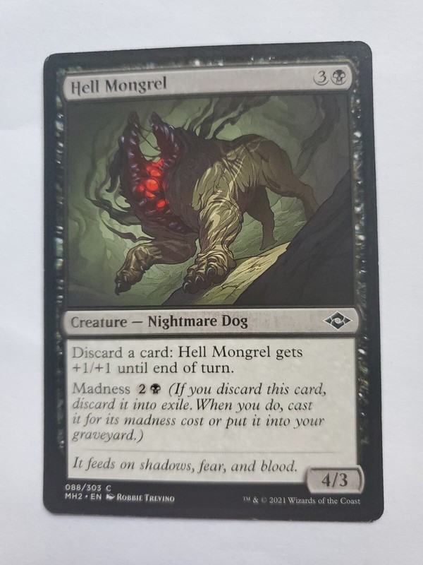 MTG Magic The Gathering Card Hell Mongrel Creature Nightmare Dog Black Modern