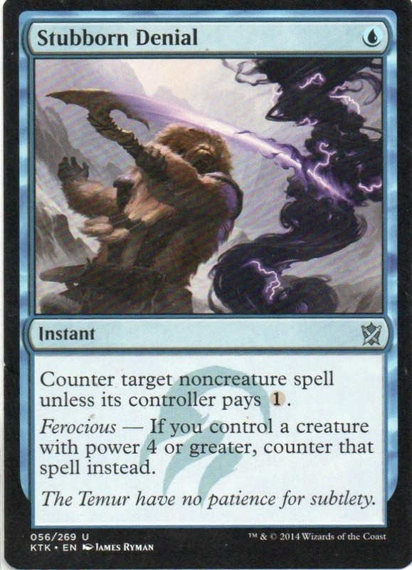 MTG: Khans of Tarkir: Stubborn Denial: Lightly Played Condition