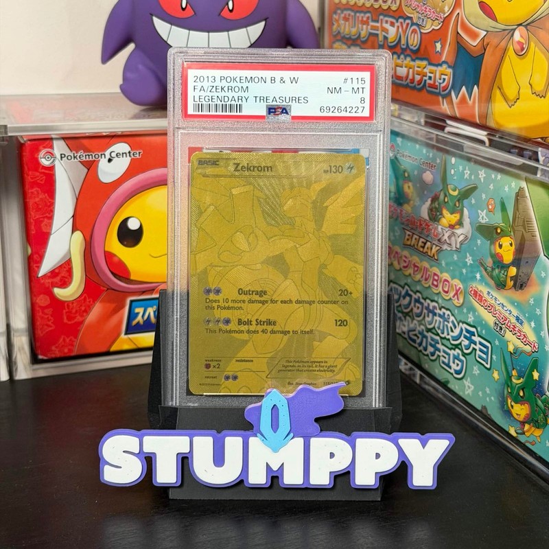 PSA 8 ZEKROM 115/113 | Legendary Treasures Gold Pokemon Card