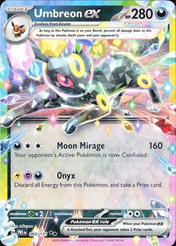 Umbreon ex PRE SV: Prismatic Evolutions #060/131 Double Rare Holo NM