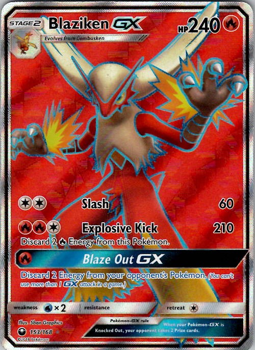 Blaziken GX (Full Art) SM – Celestial Storm 153/168 Holo NM
