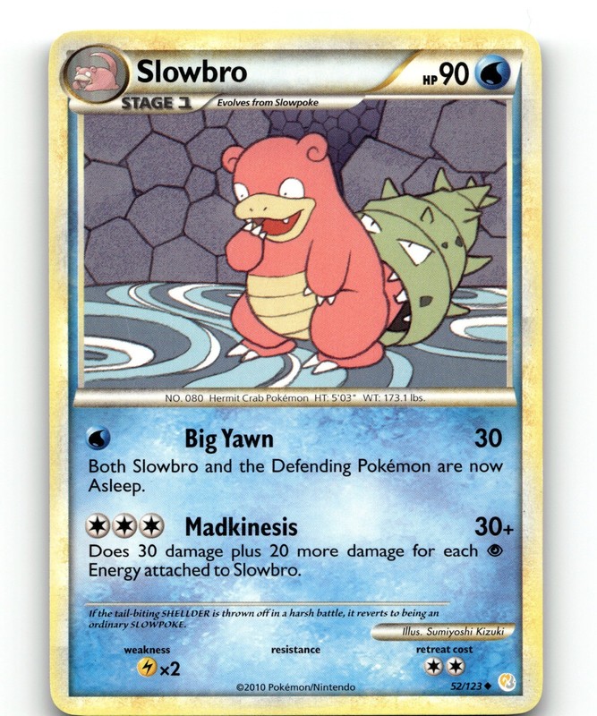 Slowbro Uncommon HeartGold SoulSilver 52/123 MP Sumiyoshi Kizuki