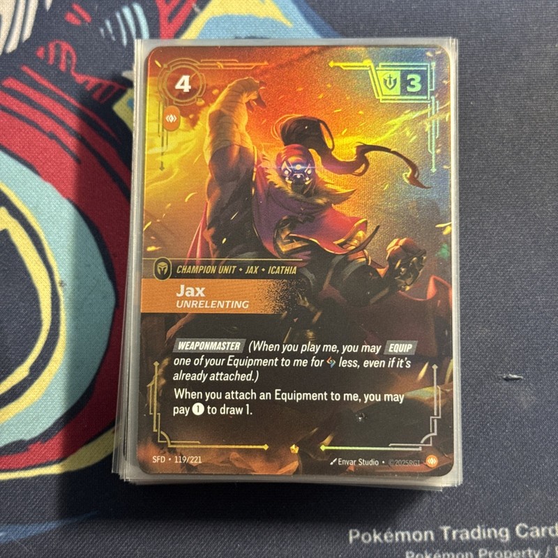 Riftbound Spiritforged Epic Jax Unrelenting 119/221