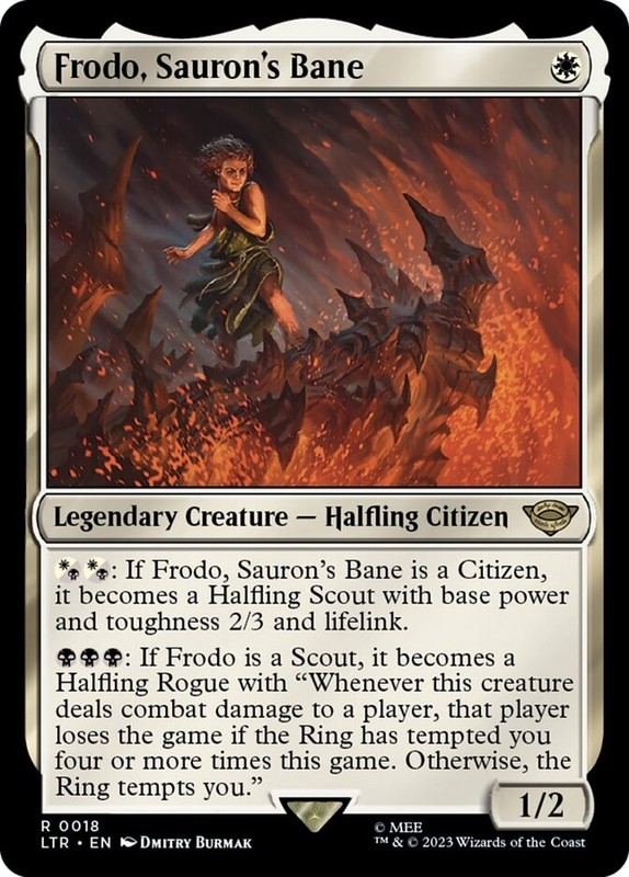 Frodo, Sauron’s Bane 18 R Normal LTR MTG NM
