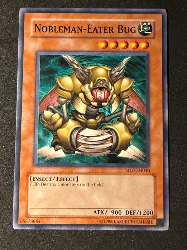 Nobleman-Eater Bug SOD-EN030 Soul of the Duelist Unltd LP TCG Vintage {Y0016}