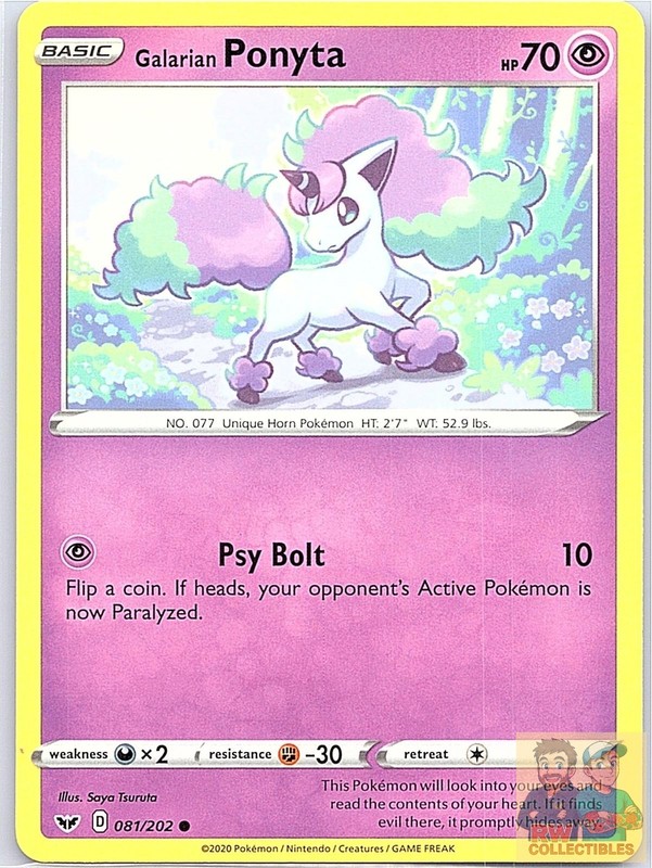Galarian Ponyta 081/202 Common Sword & Shield Pokemon Near Mint