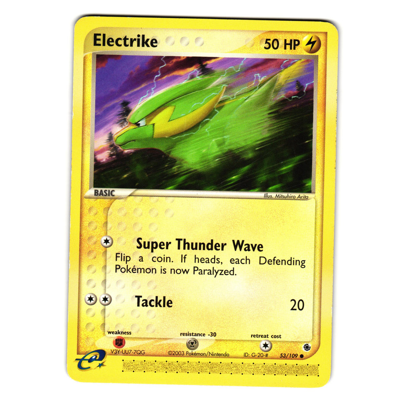 ELECTRIKE 53/109 EX RUBY AND SAPPHIRE POKEMON TCG