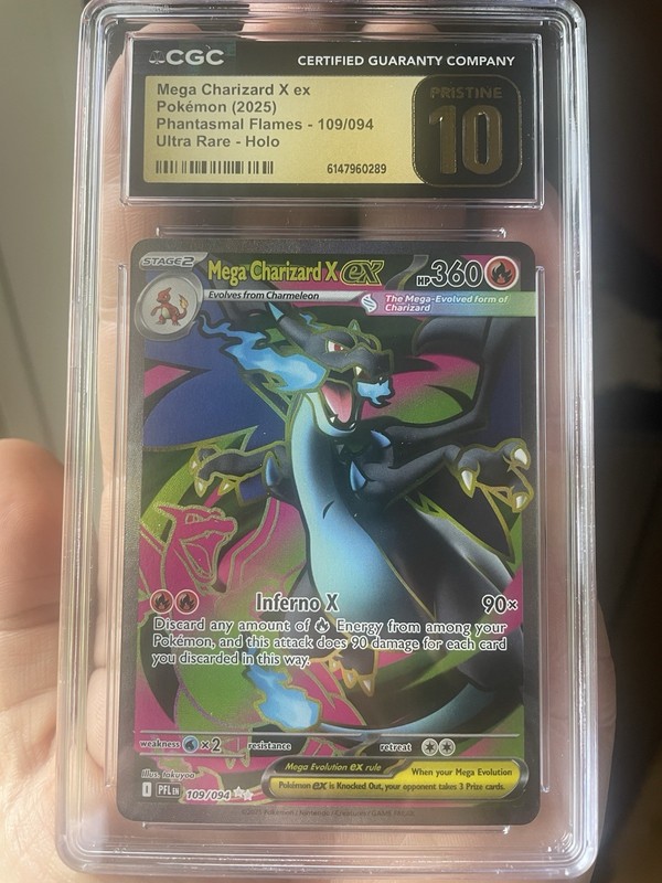 Mega Charizard X ex 109/094 Phantasmal Flames Holo 🔥 PRISTINE 10