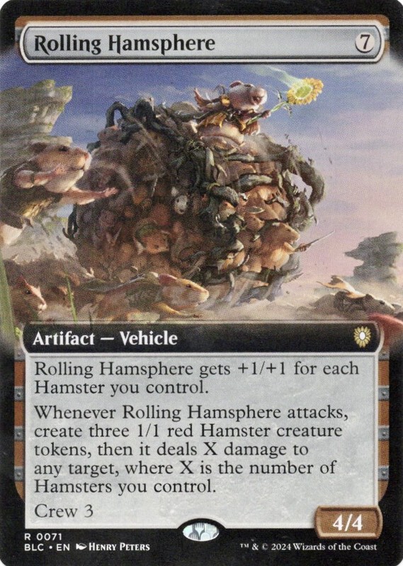 MTG Magic Card Rolling Hamsphere (Extended Art) #71 – Commander: Bloomburrow NM