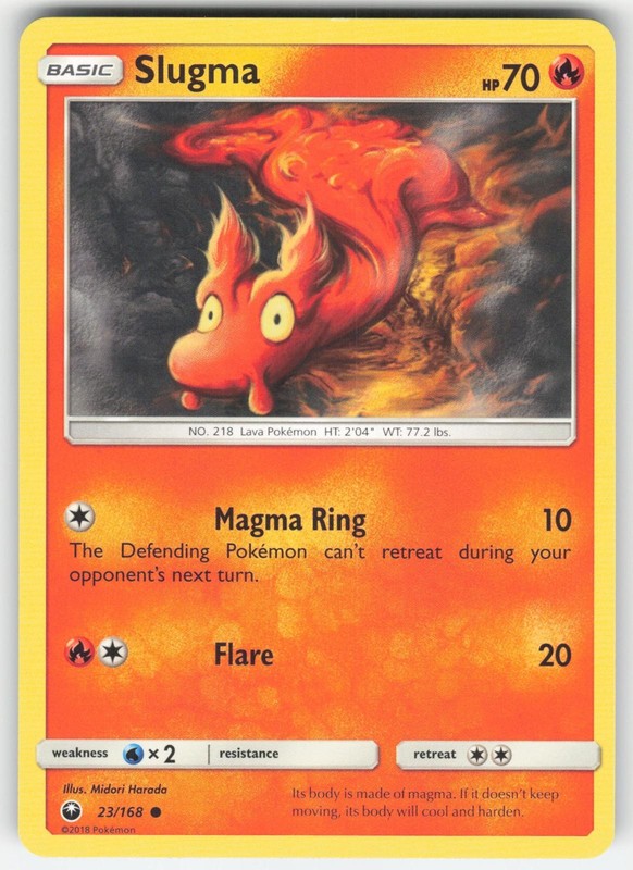 Slugma 23/168 Common Celestial Storm Pokemon Near Mint