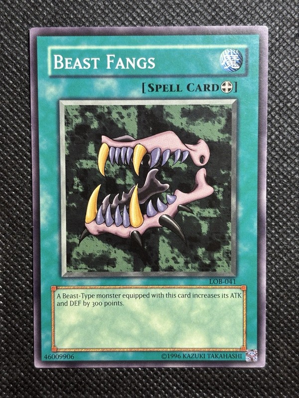 YuGiOh! – Beast Fangs LOB-041 Common Unlimited Edition Lightly Played Spell Card