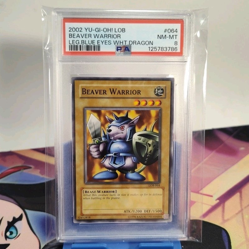 Beaver Warrior LOB-064 Unlimited Common Yu-Gi-Oh TCG PSA 8