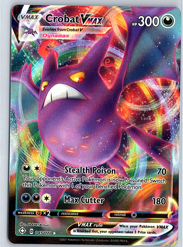 Crobat VMAX Holo Ultra Rare Shining Fates 045/072 NM