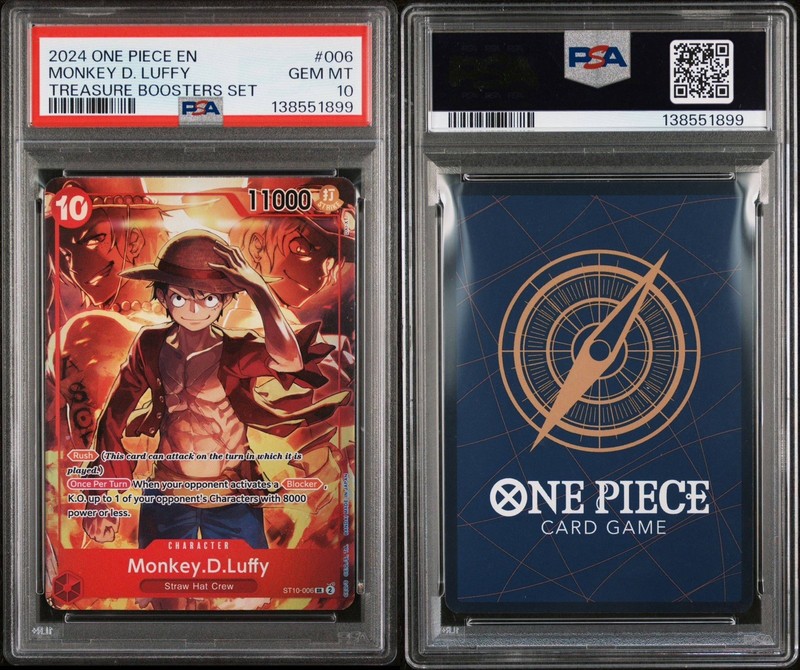 2024 ONE PIECE #006 TREASURE BOOSTER SET PROMO MONKEY D LUFFY PSA 10 GEM MINT gallery