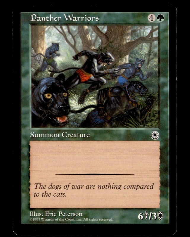 Panther Warriors Common Portal Magic: The Gathering Lightly Played